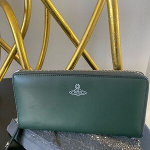 Vivienne Westwood Green Leather Wallet